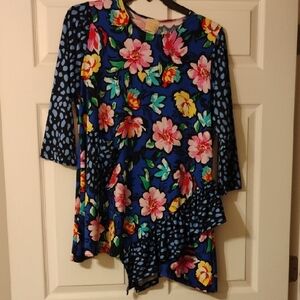 Zadie B's Floral Asymmetrical Tunic